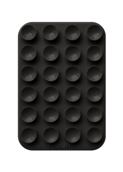 Black rectangular mount with 24 suction cups arranged in a grid pattern.