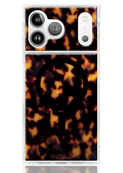Tortoise Shell SQUARE iPhone Case #iPhone 17 Pro + MagSafe