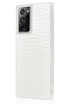 White Crocodile Square Samsung Galaxy Case #Galaxy Note20 Ultra