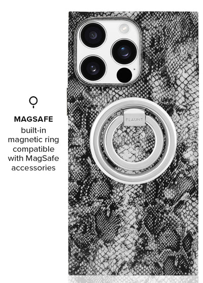 Gray Python SQUARE iPhone Case #iPhone 16 Pro Max + MagSafe,iPhone 16 Pro + MagSafe