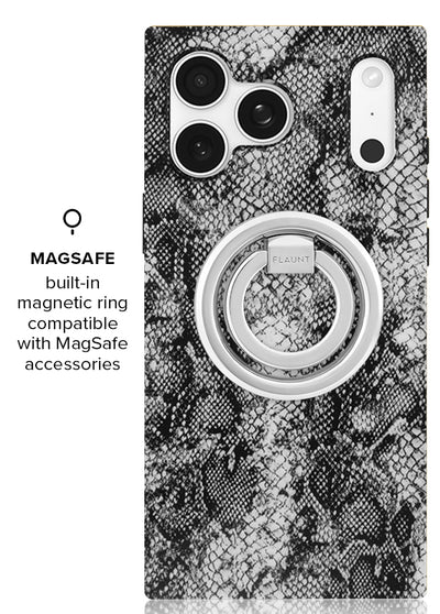 Gray Python SQUARE iPhone Case #iPhone 18 Pro Max + MagSafe / iPhone 17 Pro Max + MagSafe,iPhone 18 Pro + MagSafe / iPhone 17 Pro + MagSafe
