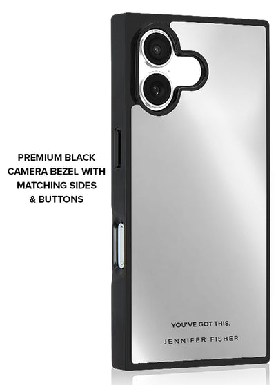 FLAUNT x Jennifer Fisher - SQUARE Silver Metallic Mirror iPhone Case #iPhone 17 + MagSafe