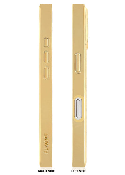 Gilded Gold Faux Croc Elegance SQUARE iPhone Case #iPhone 17 + MagSafe