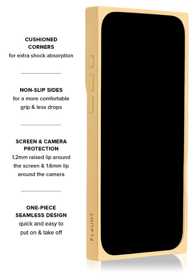 Gilded Gold Faux Croc Elegance SQUARE iPhone Case #iPhone 17 Pro + MagSafe