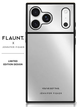 FLAUNT x Jennifer Fisher - SQUARE Silver Metallic Mirror iPhone Case #iPhone 18 Pro Max + MagSafe / iPhone 17 Pro Max + MagSafe, iPhone 18 Pro + MagSafe / iPhone 17 Pro + MagSafe