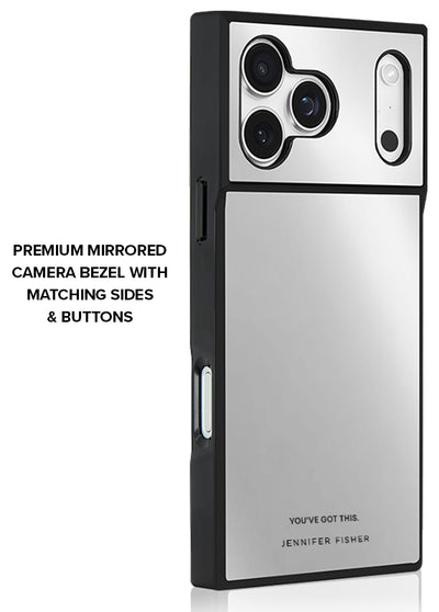 FLAUNT x Jennifer Fisher - SQUARE Silver Metallic Mirror iPhone Case #iPhone 18 Pro Max + MagSafe / iPhone 17 Pro Max + MagSafe, iPhone 18 Pro + MagSafe / iPhone 17 Pro + MagSafe