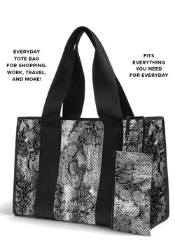 Gray Python Everyday Tote Bag