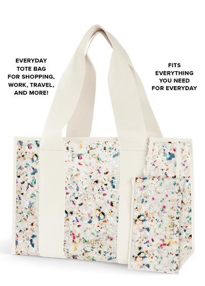 Rainbow Confetti Tortoise Everyday Tote Bag