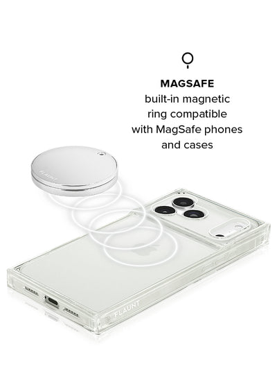 Silver Metallic MagSafe Compact Mirror (Works with MagSafe Cases Only)