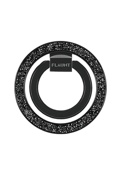 Black Crystal Elegance Premium Metallic MagSafe Phone Ring Stand (Works with MagSafe Cases Only)