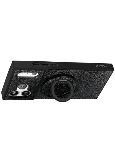 Black Crystal Elegance Premium Metallic MagSafe Phone Ring Stand (Works with MagSafe Cases Only)