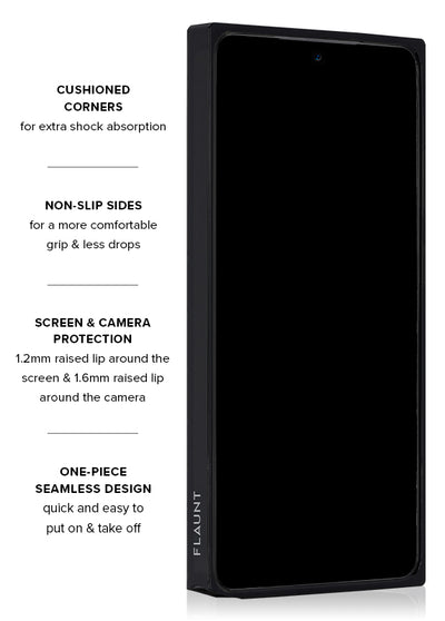 Black Crocodile Square Galaxy Case #Galaxy S26 Ultra + Magnet (for MagSafe Accessories)