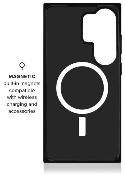 Black Crocodile Square Galaxy Case #Galaxy S26 Ultra + Magnet (for MagSafe Accessories)