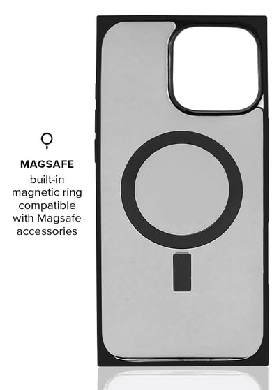Black Crystal Elegance SQUARE iPhone Case #iPhone 13 Pro Max + MagSafe,iPhone 13 Pro + MagSafe