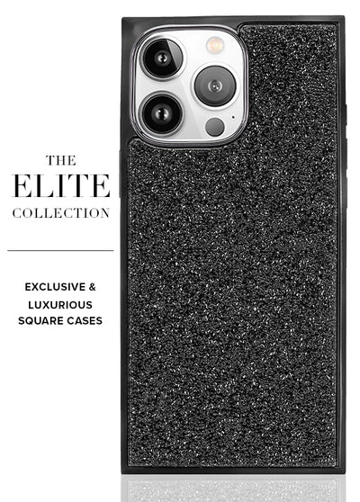 Black Crystal Elegance SQUARE iPhone Case #iPhone 13 Pro Max + MagSafe,iPhone 13 Pro + MagSafe