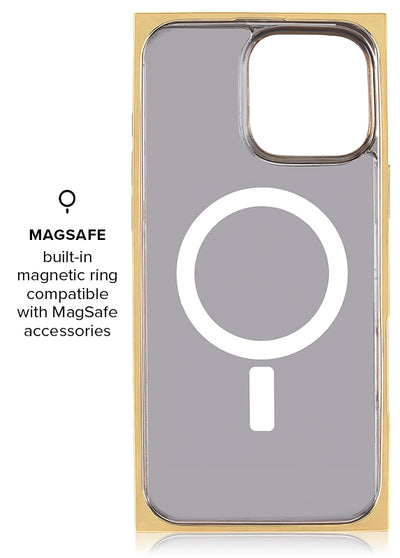 Gilded Pearl Elegance SQUARE iPhone Case #iPhone 15 Pro Max + MagSafe,iPhone 15 Pro + MagSafe