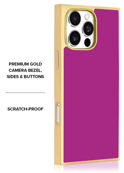 Gilded Fuchsia SQUARE iPhone Case #iPhone 15 Pro Max + MagSafe,iPhone 15 Pro + MagSafe