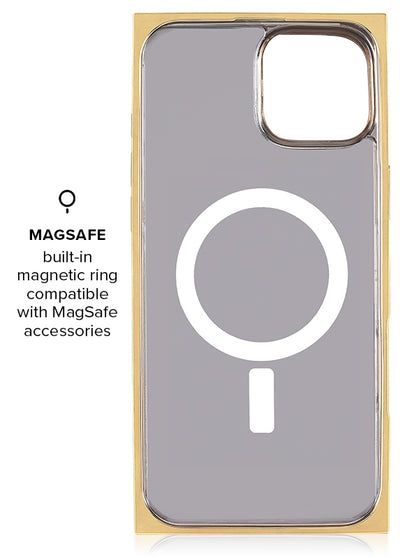 Gilded Onyx Elegance SQUARE iPhone Case #iPhone 16 + MagSafe