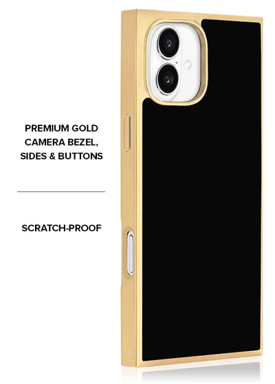 Gilded Onyx Elegance SQUARE iPhone Case #iPhone 16 + MagSafe