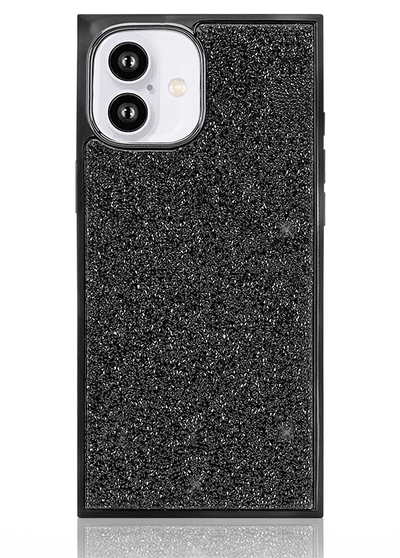 Black Crystal Elegance SQUARE iPhone Case #iPhone 16 + MagSafe,iPhone 16 Plus + MagSafe