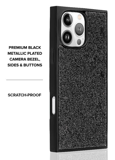 Black Crystal Elegance SQUARE iPhone Case #iPhone 13 Pro Max + MagSafe,iPhone 13 Pro + MagSafe