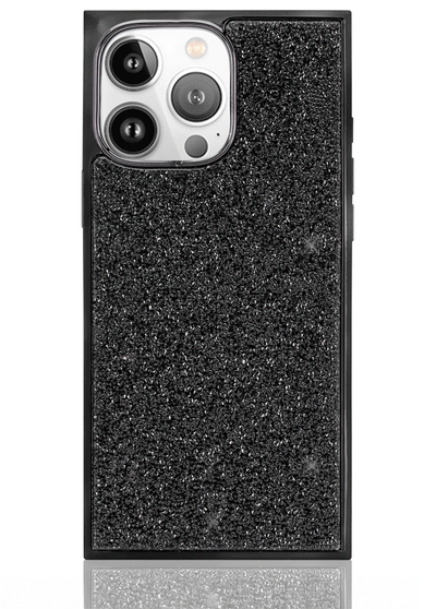 Black Crystal Elegance SQUARE iPhone Case #iPhone 16 Pro Max + MagSafe,iPhone 16 Pro + MagSafe,iPhone 15 Pro Max + MagSafe,iPhone 15 Pro + MagSafe,iPhone 14 Pro Max + MagSafe,iPhone 14 Pro + MagSafe,iPhone 13 Pro Max + MagSafe,iPhone 13 Pro + MagSafe