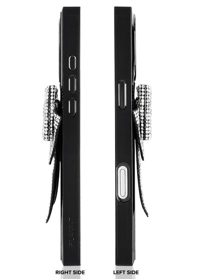 Black Velvet Bow Brilliance SQUARE iPhone Case #iPhone 16 Pro Max, iPhone 16 Pro