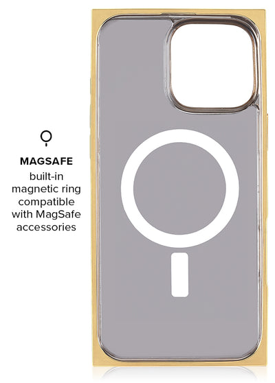 Gilded Onyx Elegance SQUARE iPhone Case #iPhone 16 Pro Max + MagSafe,iPhone 16 Pro + MagSafe