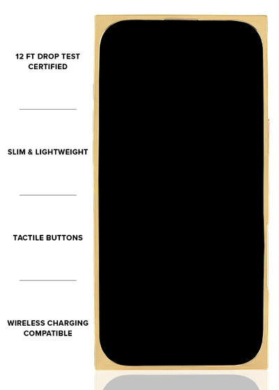 Gold Checkered Mother of Pearl SQUARE iPhone Case #iPhone 16e/15/14/13 + MagSafe