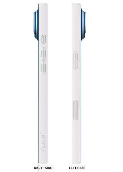 Blue & White Oxford Stripe SQUARE iPhone Case #iPhone Air + MagSafe