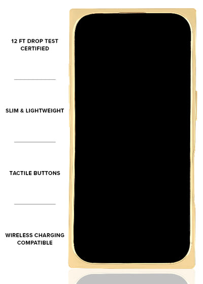 Gold Crystal Elegance SQUARE iPhone Case #iPhone Air + MagSafe