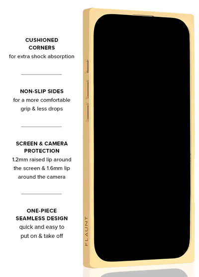 Gold Crystal Elegance SQUARE iPhone Case #iPhone Air + MagSafe