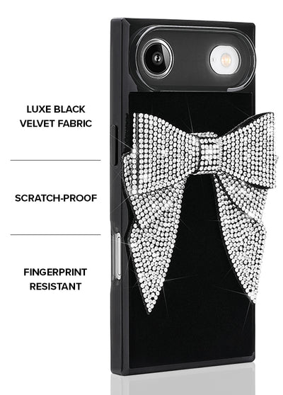 Black Velvet Bow Brilliance SQUARE iPhone Case #iPhone Air