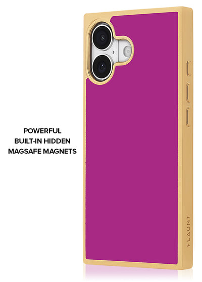 Gilded Fuchsia SQUARE iPhone Case #iPhone 17 + MagSafe