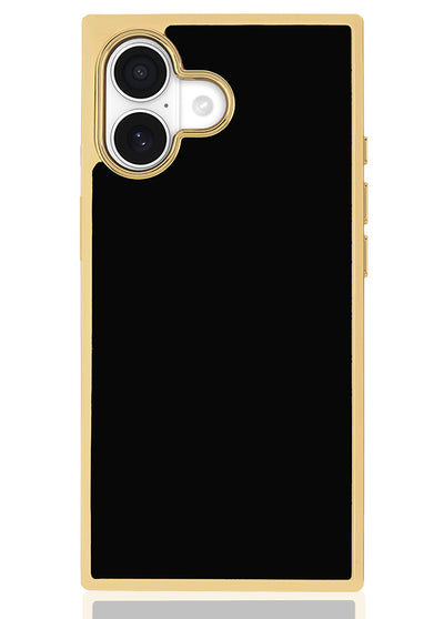 Gilded Onyx Elegance SQUARE iPhone Case #iPhone 17 + MagSafe