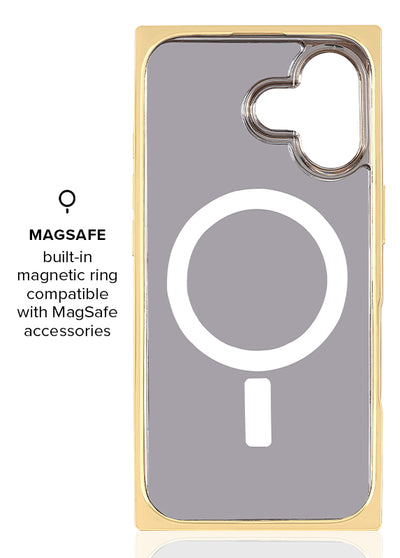 Gilded Turquoise SQUARE iPhone Case #iPhone 17 + MagSafe