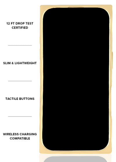 Gold Crystal Elegance SQUARE iPhone Case #iPhone 17 + MagSafe