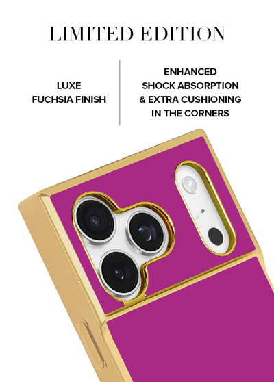 Gilded Fuchsia SQUARE iPhone Case #iPhone 17 Pro + MagSafe