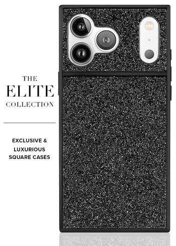 Elite Collection - SQUARE® Black Crystal Elegance iPhone Case