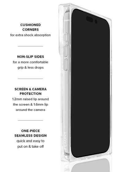 Rainbow Confetti Tortoise SQUARE Phone Case #iPhone 17 Pro Max + MagSafe