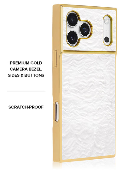 Gilded Pearl Elegance SQUARE iPhone Case #iPhone 17 Pro Max + MagSafe