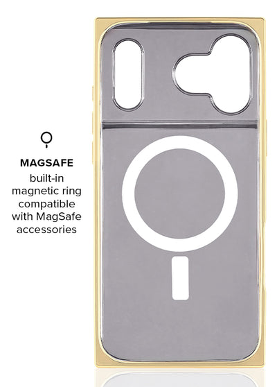 Gilded Turquoise SQUARE iPhone Case #iPhone 17 Pro Max + MagSafe