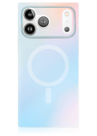 Iridescent Satin Square iPhone Case #iPhone 17 Pro + MagSafe