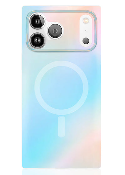 Iridescent Satin Square iPhone Case #iPhone 18 Pro Max + MagSafe,iPhone 18 Pro + MagSafe