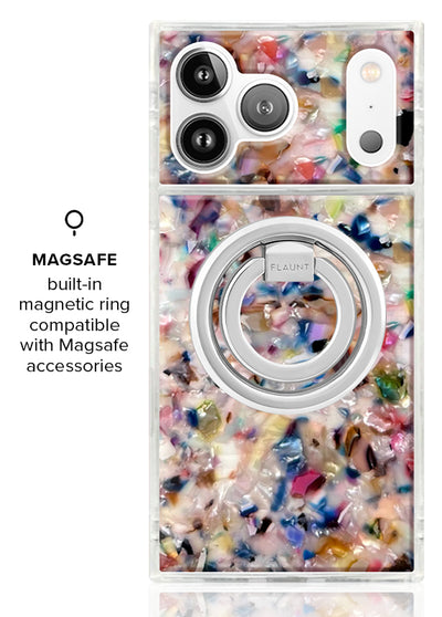 Rainbow Confetti Tortoise SQUARE Phone Case #iPhone 18 Pro Max + MagSafe,iPhone 18 Pro + MagSafe
