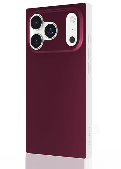 Burgundy Square iPhone Case #iPhone 17 Pro Max + MagSafe,iPhone 17 Pro + MagSafe