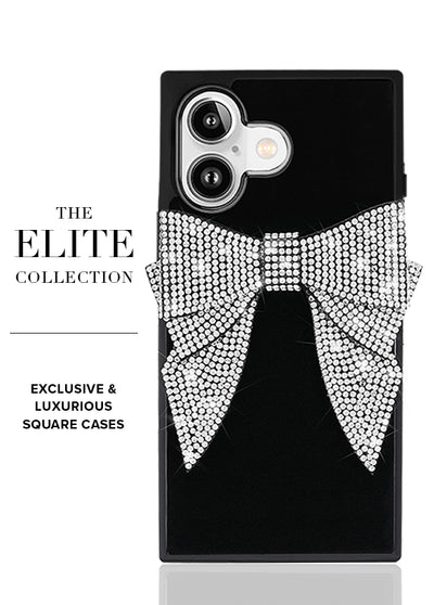 Black Velvet Bow Brilliance SQUARE iPhone Case #iPhone 17