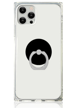 Black Patent Adhesive Phone Ring Stand