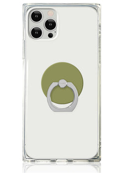 Olive Green Adhesive Phone Ring Stand