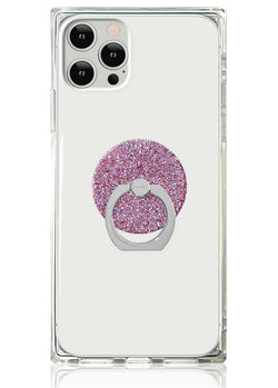Pink Glitter Adhesive Phone Ring Stand